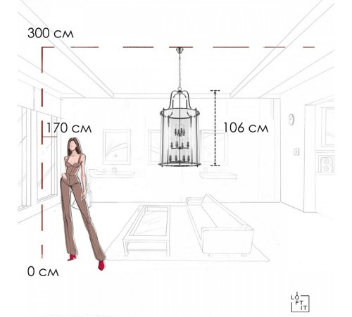 Подвесной светильник Loft it Lighthouse 10456/12 CR