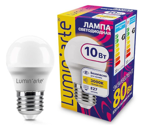 Лампа светодиодная Luminarte E27 10Вт 3000K LSTD-G45-10W3KE27