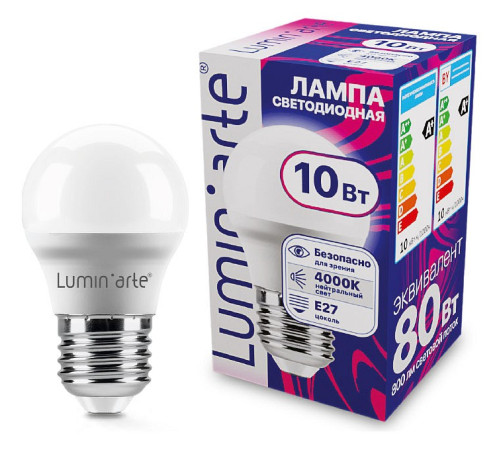 Лампа светодиодная Luminarte E27 10Вт 4000K LSTD-G45-10W4KE27