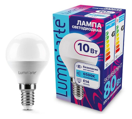 Лампа светодиодная Luminarte E14 10Вт 6500K LSTD-G45-10W6KE14