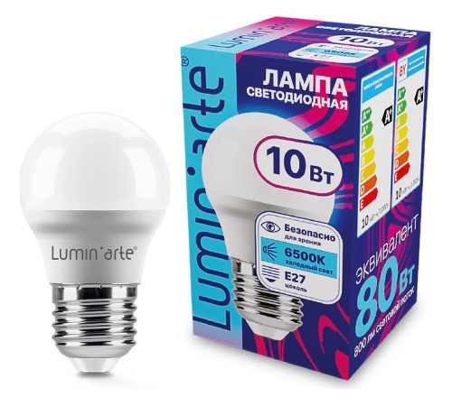 Лампа светодиодная Luminarte E27 10Вт 6500K LSTD-G45-10W6KE27