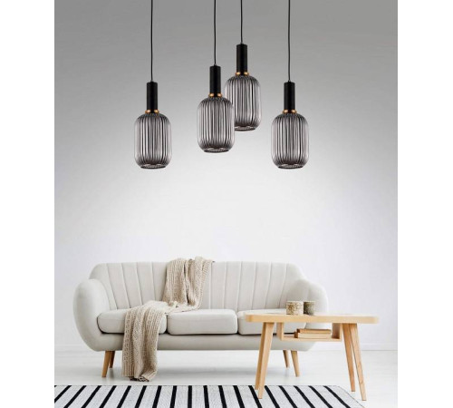 Подвесной светильник Lumina Deco Rico LDP 1218-1 GY+BK