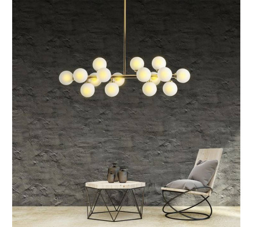 Люстра на штанге LUMINA DECO Marsiada LDP 6033-16 GD