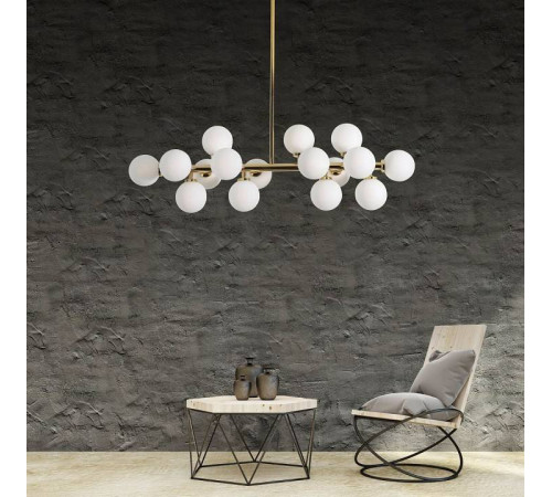 Люстра на штанге LUMINA DECO Marsiada LDP 6033-16 GD