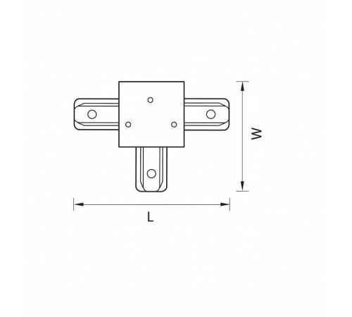 Соединитель T-образный для треков Lightstar Barra 501136