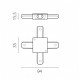 Соединитель X-образный для треков Lightstar Barra 502147-P