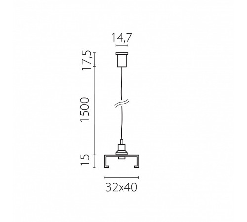 Подвес для трека Lightstar Quattro 504177-FR2