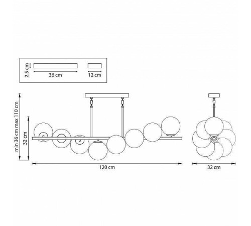 Люстра на штанге Lightstar Croco 815183