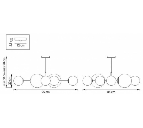 Люстра на штанге Lightstar Croco 815480