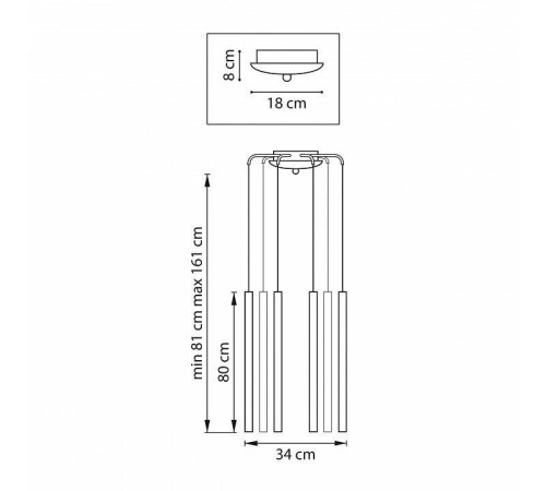 Подвесная люстра Lightstar Tubo L8T747437