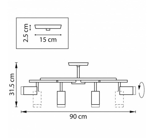 Люстра на штанге Lightstar Rullo LR7183743640