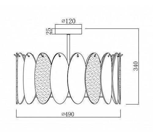 Люстра на штанге iLamp Dolce 15552-6 ANB+MULT