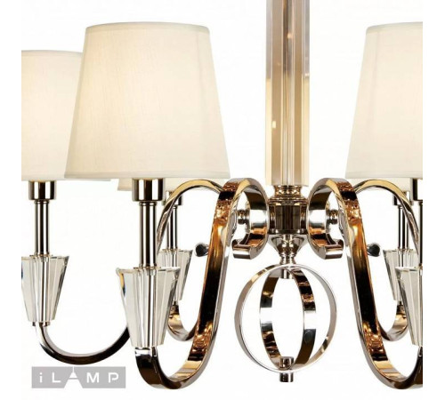 Подвесная люстра iLamp Alesti P2424-6 Nickel