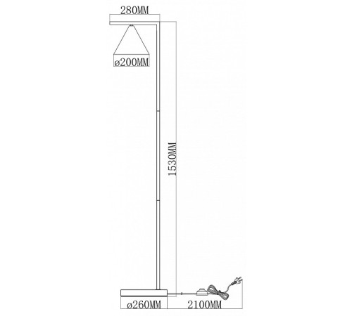 Торшер Moderli Omaha V11592-1F