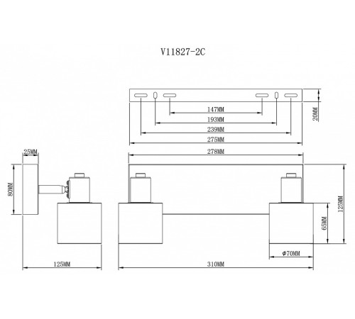 Спот Moderli Malet V11827-2C
