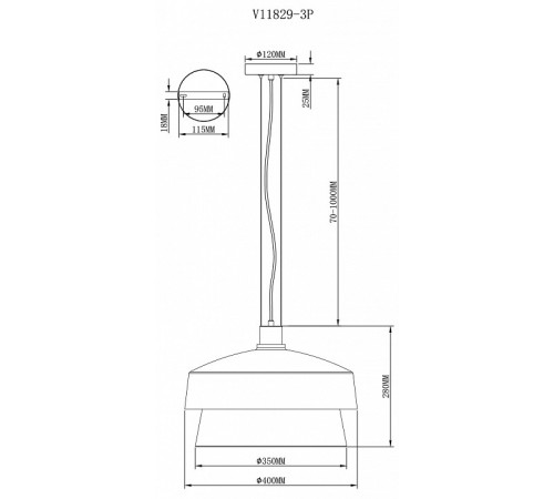 Подвесной светильник Moderli Takoma V11829-3P