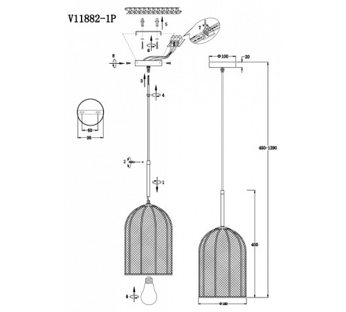 Подвесной светильник Moderli Yarn V11882-1P