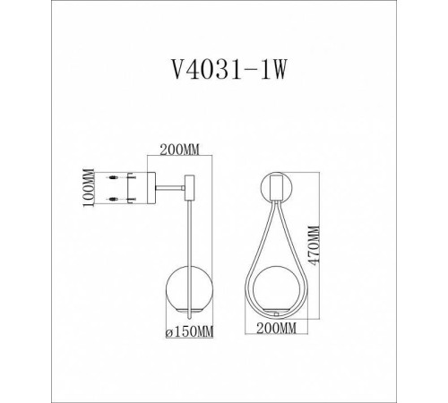 Бра Moderli Bestia V4031-1W