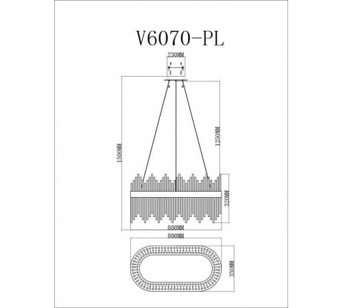 Подвесной светильник Moderli Celebria V6070-PL
