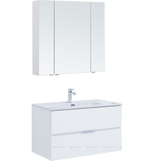 Набор мебели для ванной Aquanet Alvita New 90 2 ящика белый матовый 00306189