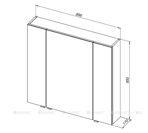 Набор мебели для ванной Aquanet Alvita New 90 2 ящика белый матовый 00306189