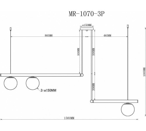 Светильник на штанге MyFar Jenifer MR1070-3P