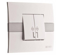 Выключатель проходной двухклавишный Mono Electric Eсо 101-010101-111
