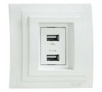 Розетка USB Mono Electric Larissa 103-191905-178