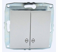 Выключатель проходной двухклавишный без рамки Mono Electric Despina / Larissa 500-002123-111