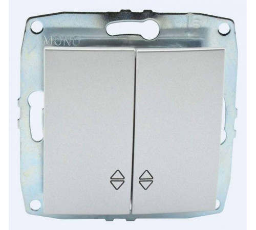 Выключатель проходной двухклавишный без рамки Mono Electric Despina / Larissa 500-002123-111