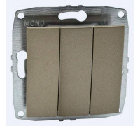 Выключатель трехклавишный без рамки Mono Electric Despina / Larissa 500-002322-114