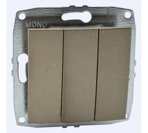 Выключатель трехклавишный без рамки Mono Electric Despina / Larissa 500-002322-114