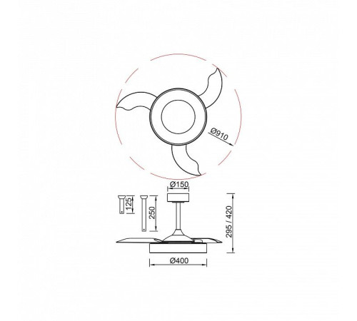 Светильник с вентилятором Mantra NISEKO FAN 9012