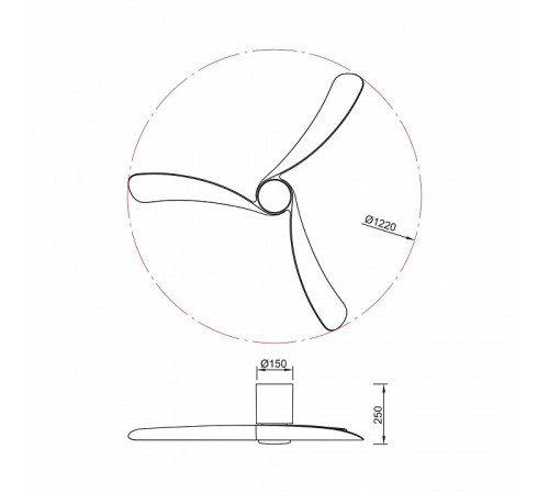 Светильник с вентилятором Mantra NEMO 9048