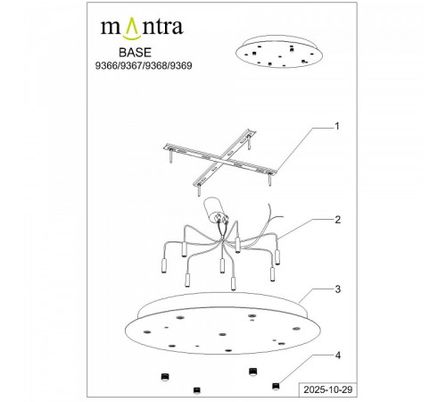 Основание Mantra Modular Light Florones 9366