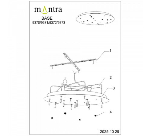 Основание Mantra Modular Light Florones 9371