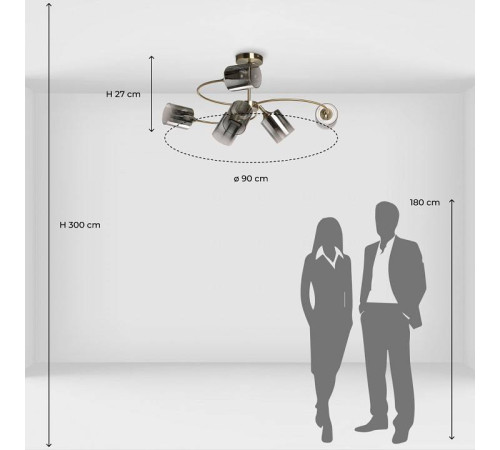 Люстра на штанге De City Вита 2 220014106
