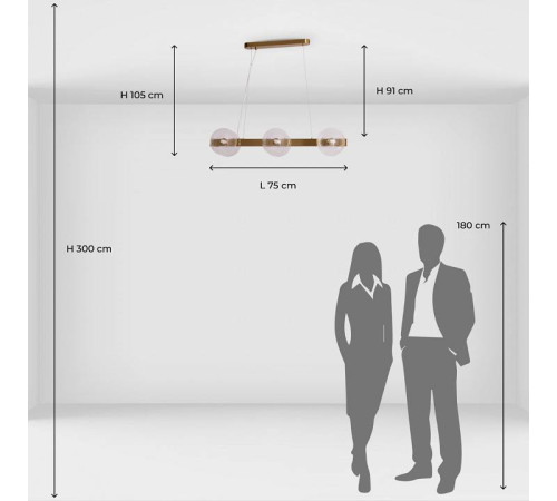 Подвесной светильник DeMarkt Оливия 16 306015006