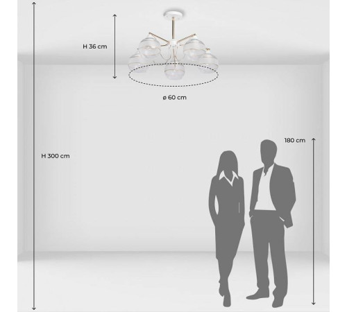 Люстра на штанге De City Альфа 16 324018805