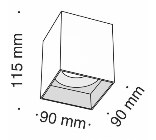 Накладной светильник Maytoni Slim C015CL-01B