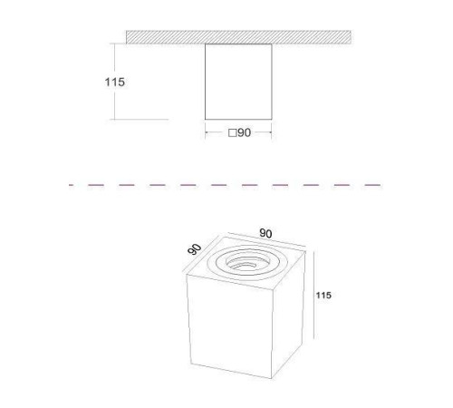 Накладной светильник Maytoni Atom C017CL-01W