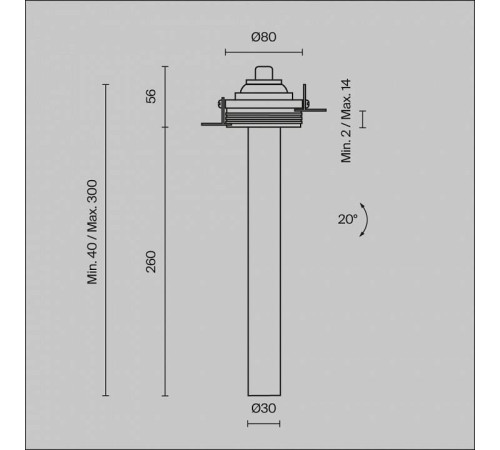 Встраиваемый светильник Maytoni Focus T C140TRS-L300-7W4K-W
