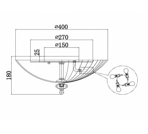 Накладной светильник Maytoni Bonnet C809CL-04CH