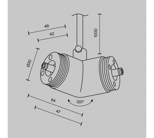 Токопровод угловой внутренний Maytoni CA018LWC-P-B