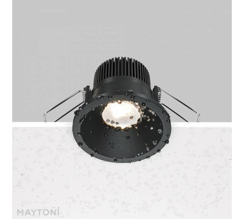 Встраиваемый светильник Maytoni Zoom 6 Вт 3000 K диммируемый черный DL034-01-06W3K-D-B