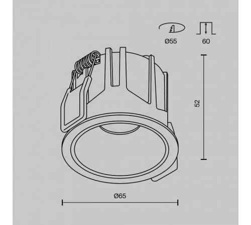 Встраиваемый светильник Maytoni Alfa LED DL043-01-10W3K-RD-W-1