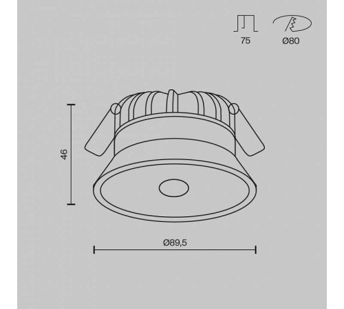Встраиваемый светильник Maytoni Okno DL055-8W3K-SEN-W