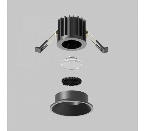 Встраиваемый светильник Maytoni Round DL058-7W2.7K-B