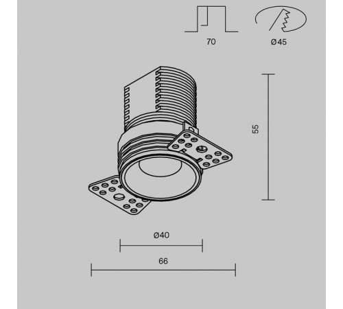 Встраиваемый светильник Maytoni Technical Mini DL059-7W3K-TRS-W