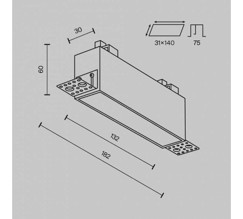 Встраиваемый светильник Maytoni Basis DL066-12W3-6K-TRS-W
